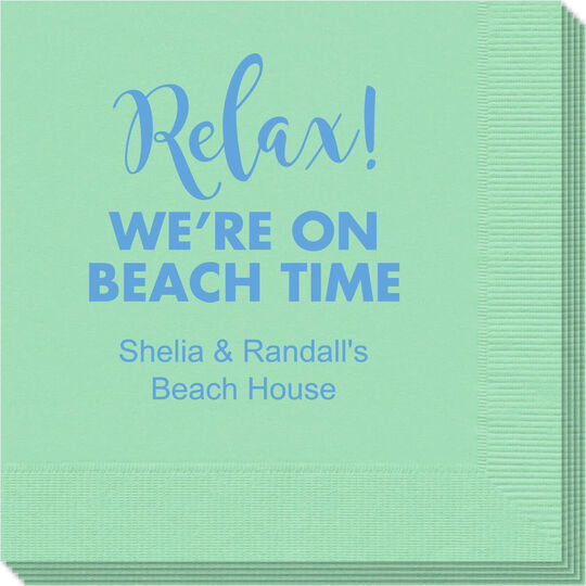 Relax We're on Beach Time Napkins